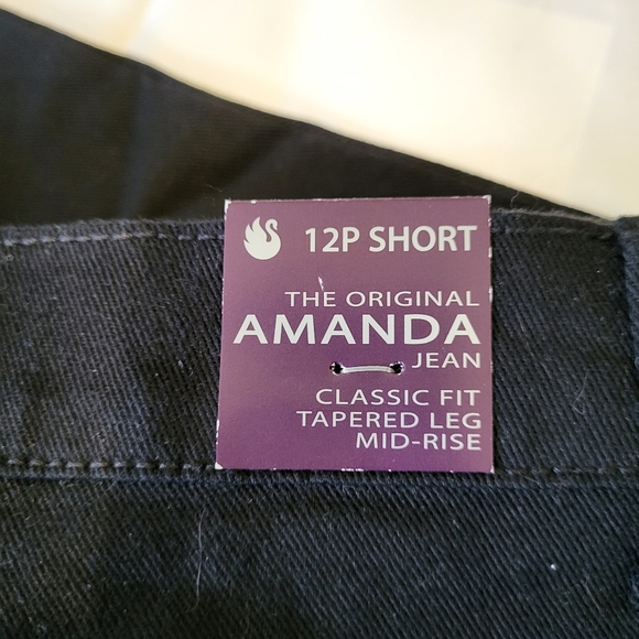 Gloria Vanderbilt black jeans size 12P - Picture 6 of 6